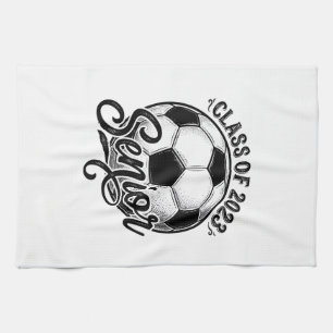 Senior Soccer Class of 2023 Vintage Graduation Shi Kitchen Towel
