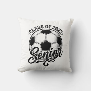 Senior Soccer Class of 2023 Vintage Graduation Shi Throw Pillow