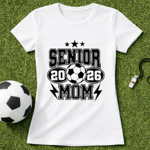 Senior Soccer Mom 2026 Varsity Typography T-Shirt
