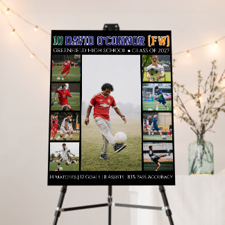 Senior Soccer Player Number Custom Photo Sports Foam Board
