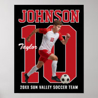 Senior Soccer Player Number Custom Photo Sports