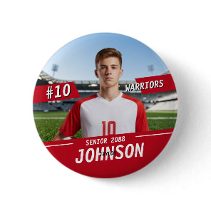 Senior Soccer Team Player Custom Color Sports Button