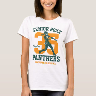 Senior Softball Girl Player Custom Sports Team T-Shirt