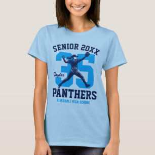 Senior Softball Girl Player Custom Sports Team T-Shirt