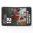 Senior Sport Black Grunge Outdoor Banner