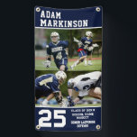 Senior Sport Lacrosse Outdoor Banner<br><div class="desc">Celebrate your soon to be graduating seniors with custom made outdoor banners. Edit and order matching softball banners featuring your graduates name, team and jersey number. Go into the design tool to easily change the banner colors to match your high school or college sport team. Hang these banners up at...</div>