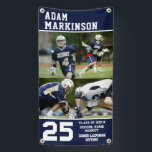 Senior Sport Lacrosse Outdoor Banner<br><div class="desc">Celebrate your soon to be graduating seniors with custom made outdoor banners. Edit and order matching softball banners featuring your graduates name, team and jersey number. Go into the design tool to easily change the banner colors to match your high school or college sport team. Hang these banners up at...</div>