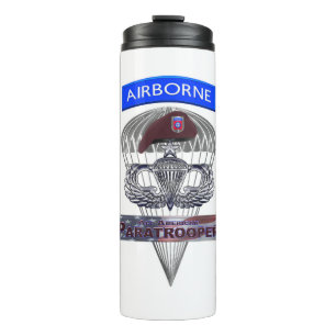 Senior Steel Jump Wings with Airborne Tab & Beret Thermal Tumbler