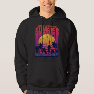 Senior Student Schools Out For Summer Vintage Retr Hoodie