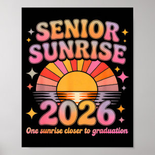Senior sunrise 2026 boho colorful high school poster