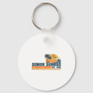 Senior Sunrise 2026 Graduation Cool Retro High Sch Keychain