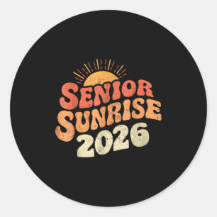 Senior Sunrise 2026 Graduation My Last First Day T Classic Round Sticker