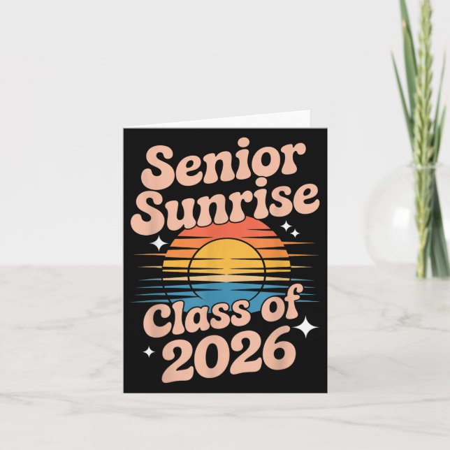 Senior Sunrise 2026 High School 12th Twelfth Grade Card (Front)
