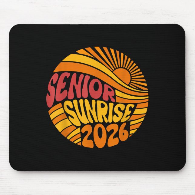 Senior Sunrise 2026 High School 12th Twelfth Grade Mouse Pad (Front)