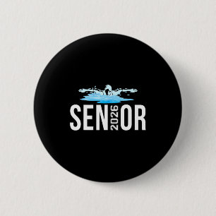 Senior swim team member class of 2026 swimmer button