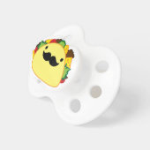 Senior taco with mustache ninny pacifier (Front Right)