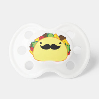 Senior taco with mustache ninny pacifier