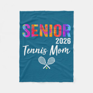 Senior Tennis Mom Team Parent Artwork Fleece Blanket