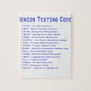 Senior Texting Code Jigsaw Puzzle
