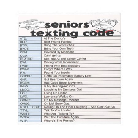 Senior Texting Code Notepad