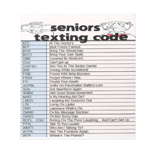 Senior Texting Code Notepad