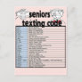 Senior Texting Code Postcard