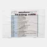 Senior Texting Code Towel at Zazzle