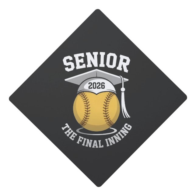 Senior The Final Inning 2026 Softball Graduation  Cap Topper (Front)