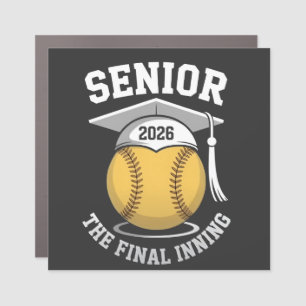 Senior The Final Inning 2026 Softball Graduation  Car Magnet