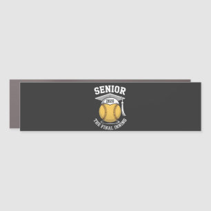 Senior The Final Inning 2026 Softball Graduation  Car Magnet