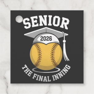 Senior The Final Inning 2026 Softball Graduation  Favor Tags