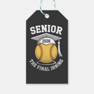Senior The Final Inning 2026 Softball Graduation Gift Tags