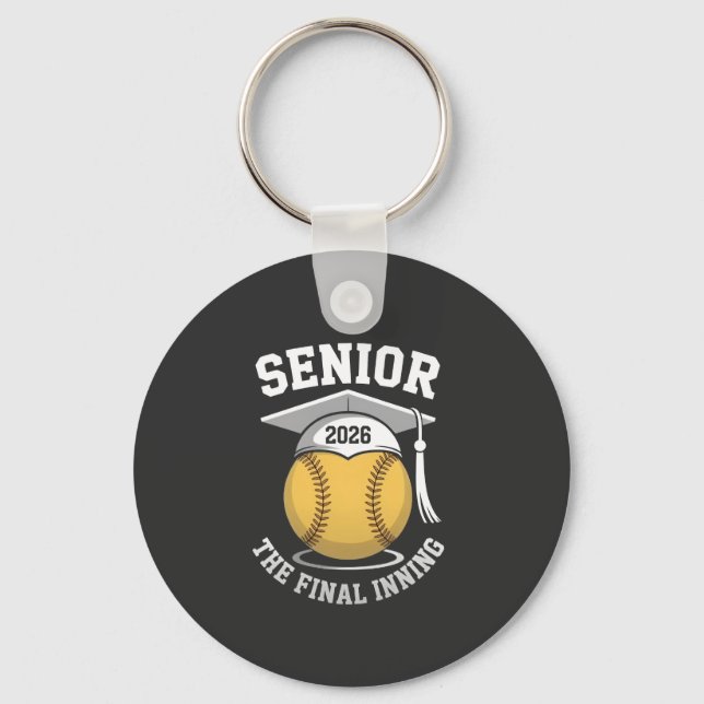 Senior The Final Inning 2026 Softball Graduation  Keychain (Front)