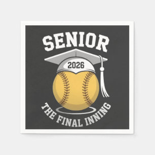 Senior The Final Inning 2026 Softball Graduation  Napkins