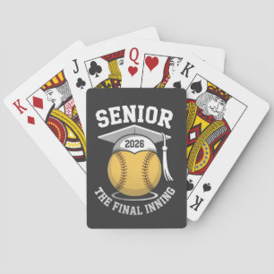 Senior The Final Inning 2026 Softball Graduation Poker Cards