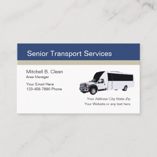 Senior Transport Services Business Card