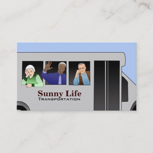 Customizable Senior Transportation Business Cards