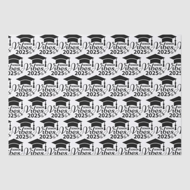 Senior Vibes 2025 Tissue Paper (Front)