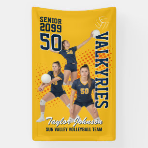 Senior Volleyball Player Custom Photo Sports Banner