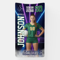 Senior Volleyball Player Customized Portrait Photo