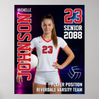 Senior Volleyball Team Player Photo Gift Sports