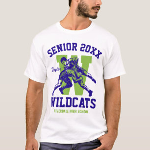 Senior Wrestling Team Custom School Sports T-Shirt
