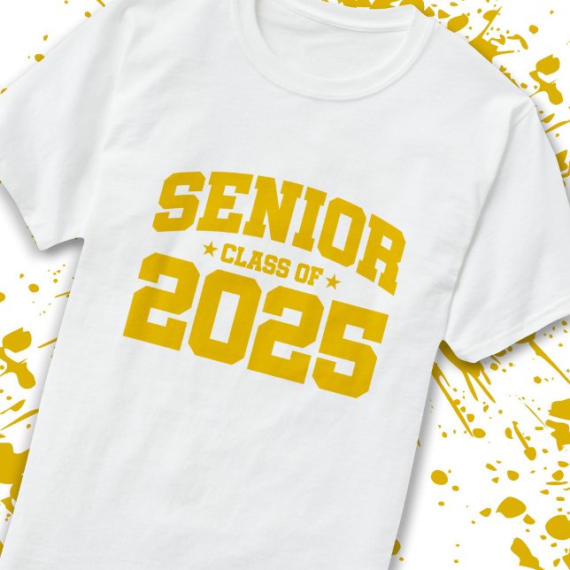Senior Year 2025 School Graduation - Class of 2025 T-Shirt (Count down to graduation with our classic, commemorative Senior Class of 2025 t-shirt! -Teemixer)