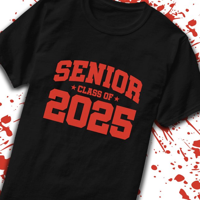 Senior Year 2025 School Graduation - Class of 2025 T-Shirt (Count down to graduation with our classic, commemorative Senior Class of 2025 t-shirt! -Teemixer)