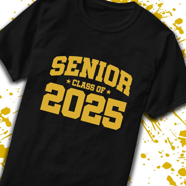 Senior Year 2025 School Graduation - Class of 2025 T-Shirt (Count down to graduation with our classic, commemorative Senior Class of 2025 t-shirt! -Teemixer)