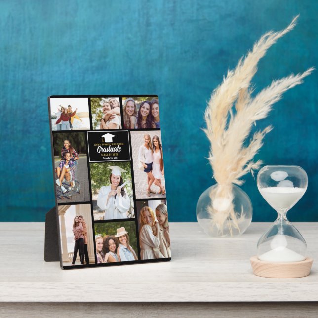 Senior Year Friends Collage Graduation Party Plaque (Side)