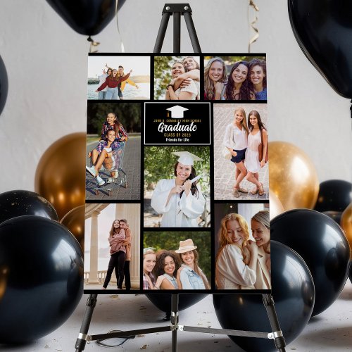 Senior Year Friends Photo Collage Graduation Party