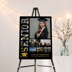 Senior Year Graduation Day Word Photo Collage Foam Board