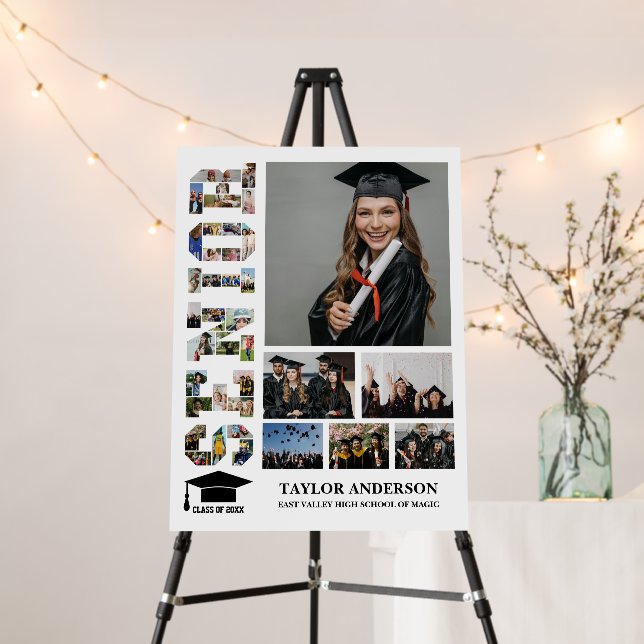 Senior Year Graduation Day Word Photo Collage Foam Board (In Situ (Stand))