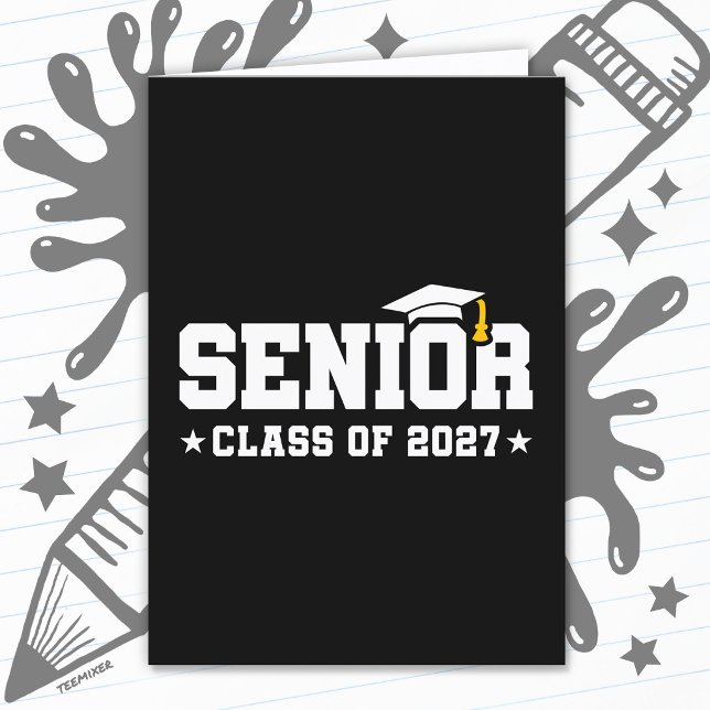 Senior Year Graduation School Pride Class of 2027 Card (Creator Uploaded)